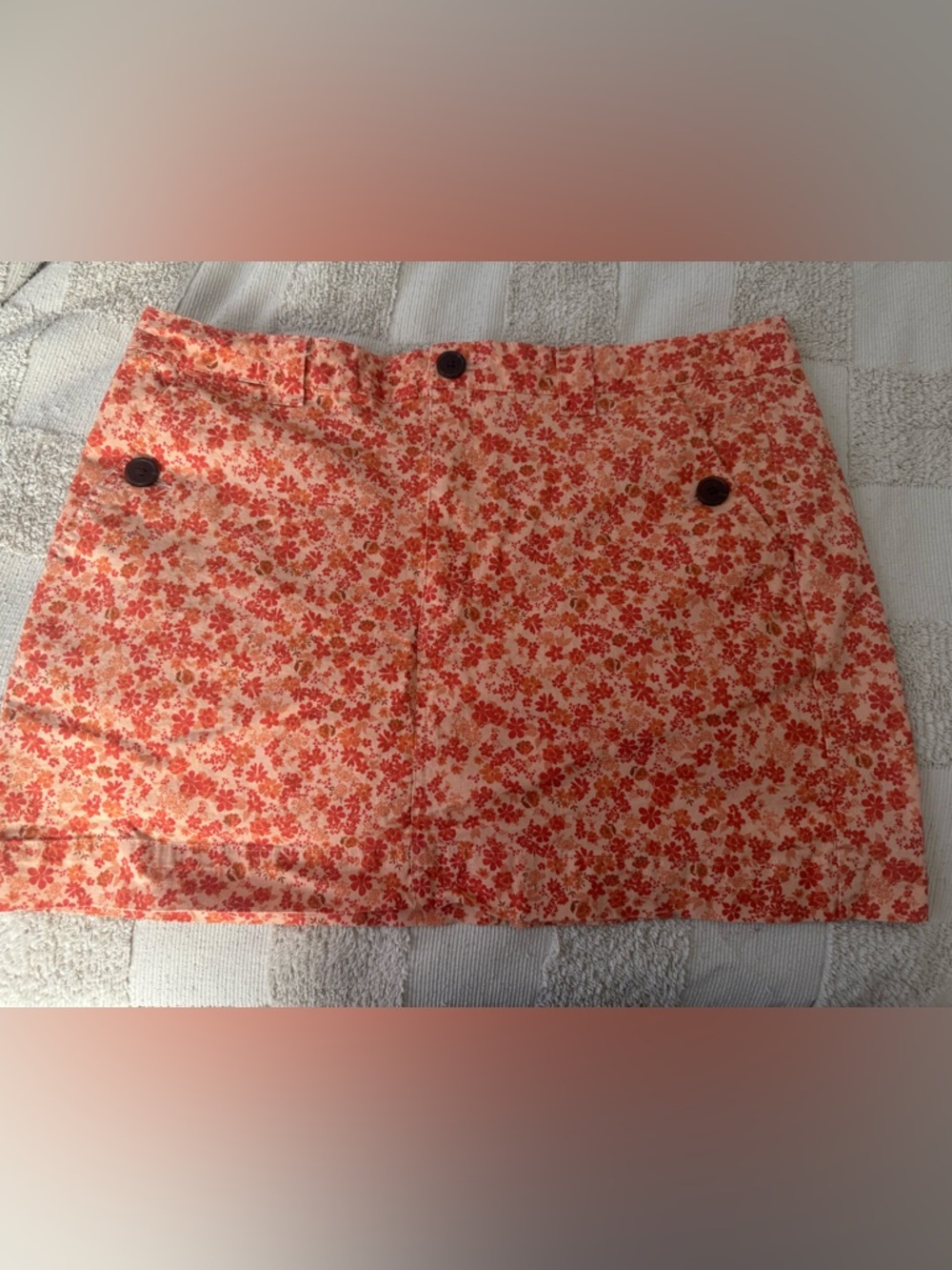 Wild Fable lFloral Orange Mini Skirt Size 14